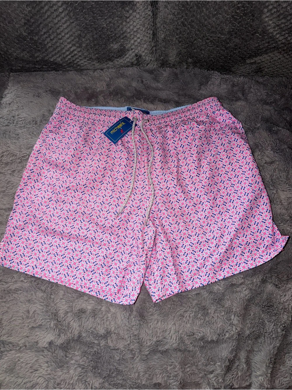 Michael’s Men’s Pink Floral Swim Trunks NWT xl